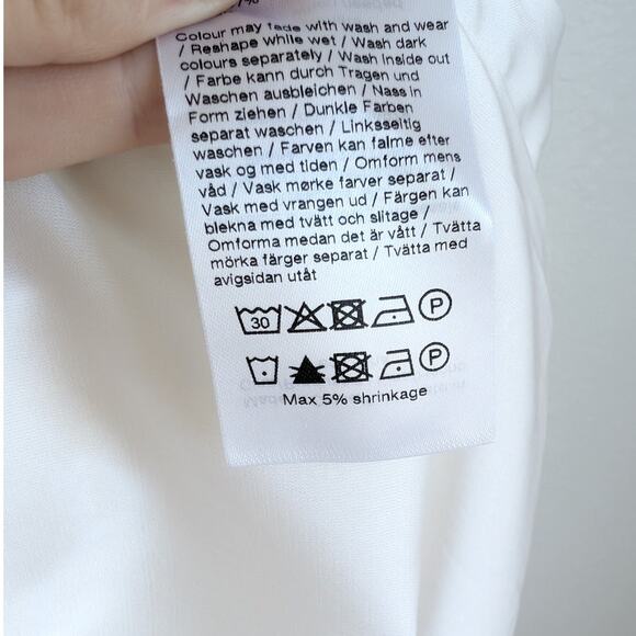 Samsoe Samsoe Warm White Grant Jacquard-Woven Sleeveless Midi Dress, size M - Picture 12 of 12